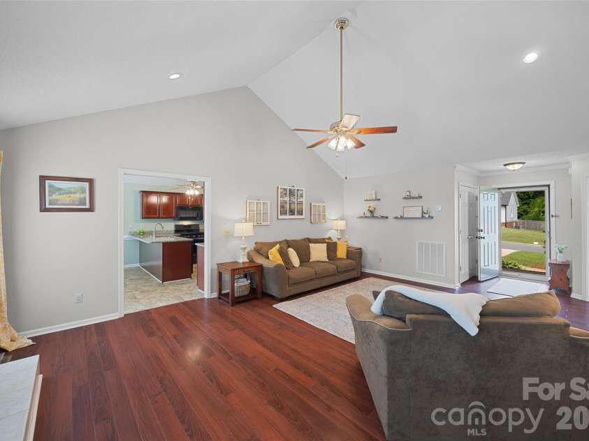 808 Chipmeadow Lane, York, SC 29745.  MLS# CAR4401341, YatesRealty ID 35739. Living room with tall ceilings