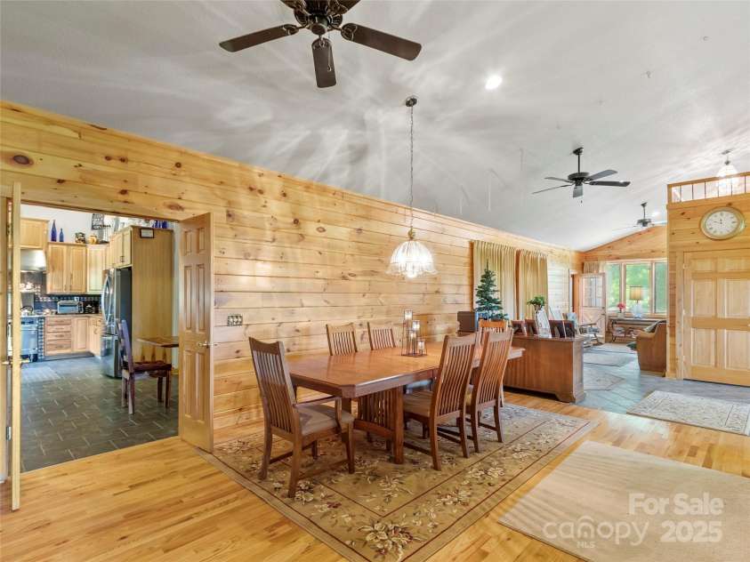 263 Wolf Mountain Road, Green Mountain, NC 28740.  MLS# CAR4148202, YatesRealty ID 3574. Dining room