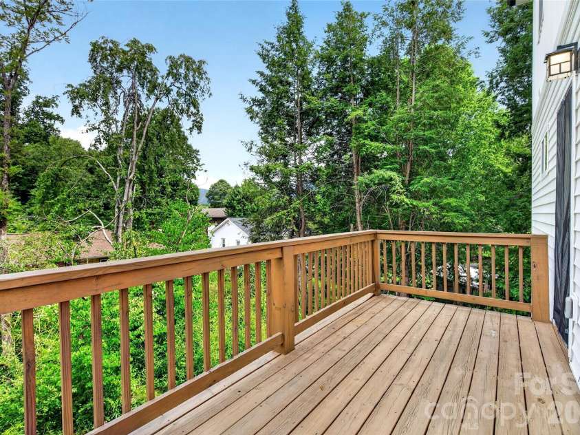 88 Walker Street, Black Mountain, NC 28711.  MLS# CAR4393259, YatesRealty ID 35747. Back Deck with View