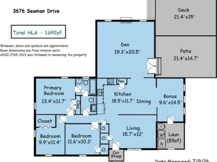 3626 Seaman Drive, Charlotte, NC 28217.  MLS# CAR4402104, YatesRealty ID 35780. 