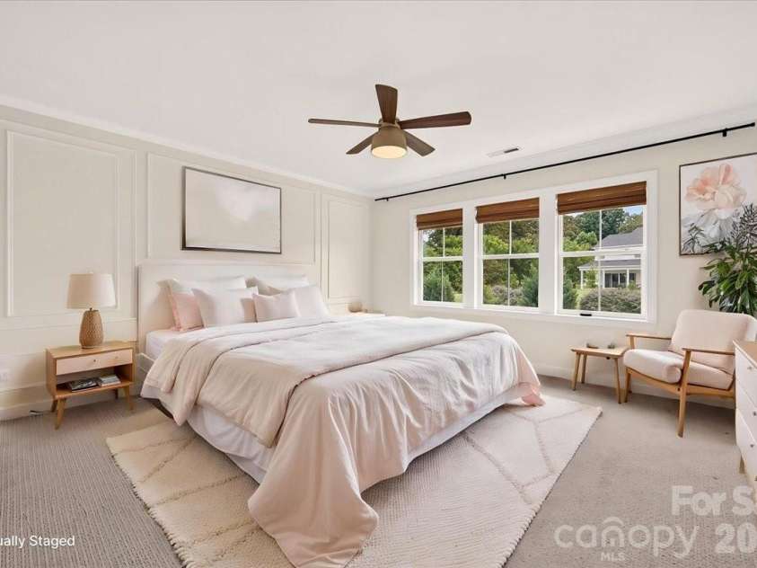 222 Lanyard Lane, Belmont, NC 28012.  MLS# CAR4400918, YatesRealty ID 35784. Primary Bedroom (Virtually Staged)