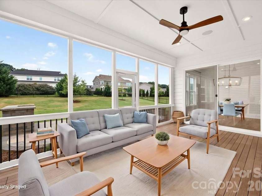 222 Lanyard Lane, Belmont, NC 28012.  MLS# CAR4400918, YatesRealty ID 35784. Screened in Porch (Virtually Staged)