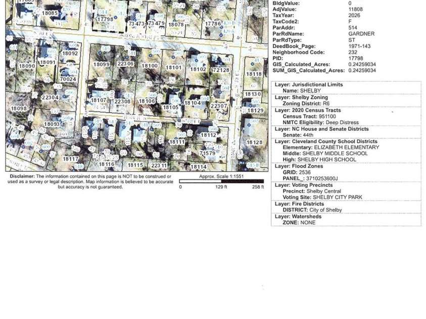 514 GARDNER Street, Shelby, NC 28150.  MLS# CAR4402426, YatesRealty ID 35796. 