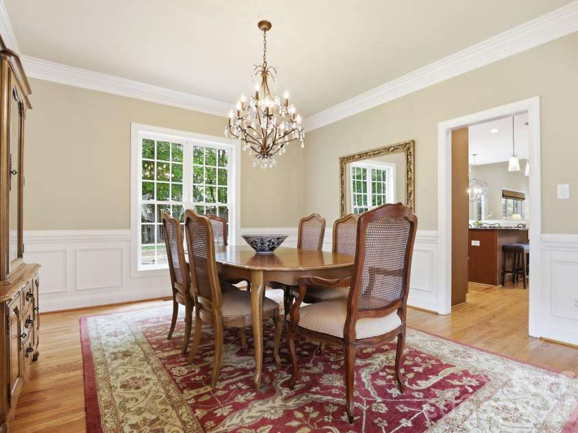 7011 Edenderry Drive, Charlotte, NC 28270.  MLS# CAR4397470, YatesRealty ID 35827. Formal dining room overlooking back yard