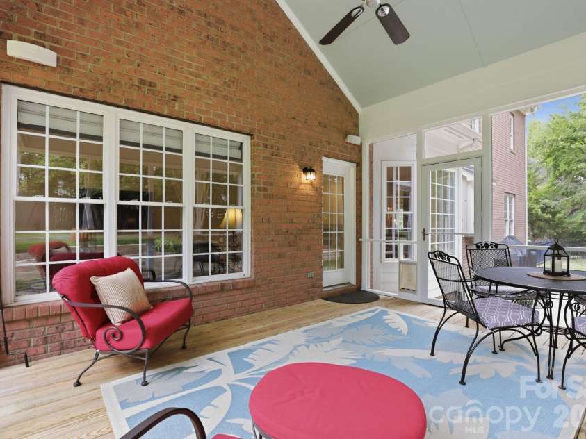 7011 Edenderry Drive, Charlotte, NC 28270.  MLS# CAR4397470, YatesRealty ID 35827. Private back porch