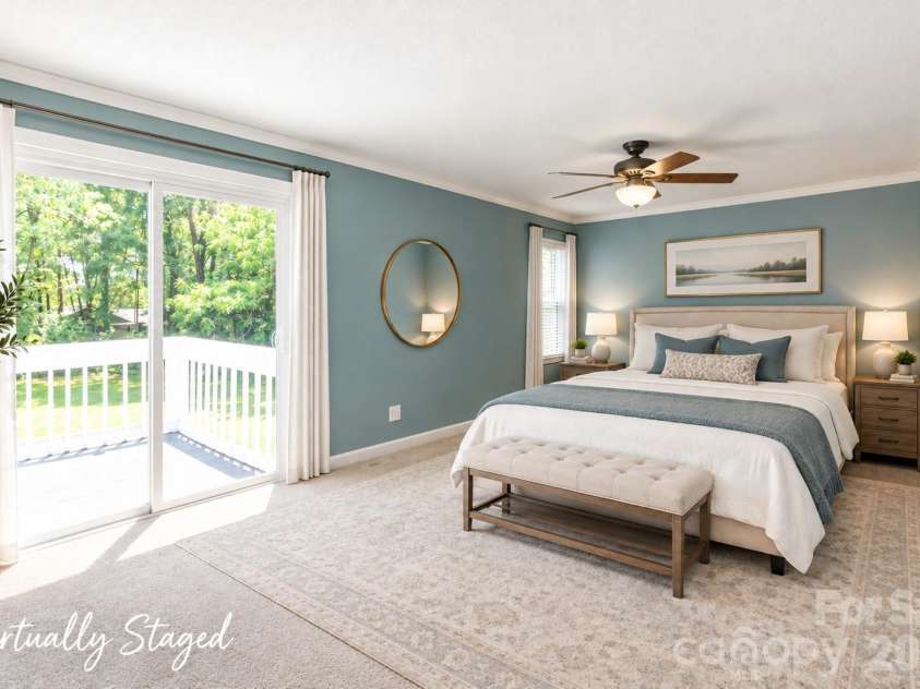 8410 Cricket Lake Drive, Charlotte, NC 28277.  MLS# CAR4399995, YatesRealty ID 35831. Virtually Staged Primary Bedroom