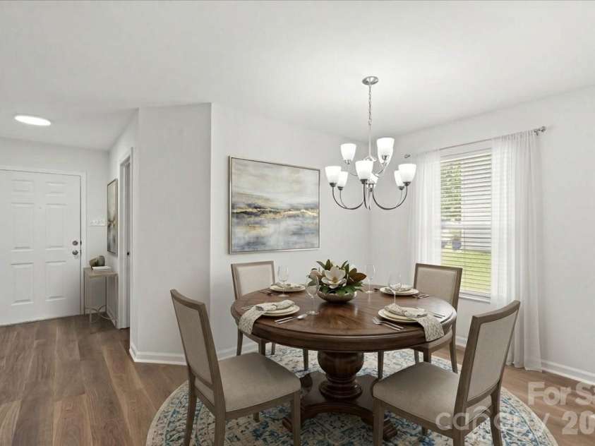 12932 Silvaire Farm Road, Charlotte, NC 28278.  MLS# CAR4395219, YatesRealty ID 35865. Virtually staged dining