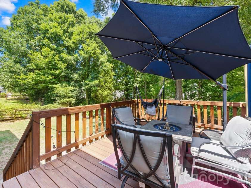 11514 Woodfire Road, Charlotte, NC 28269.  MLS# CAR4398983, YatesRealty ID 35887. Large back deck