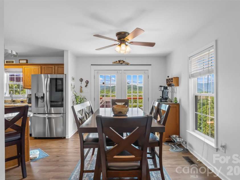 70 Heslar Way, Marshall, NC 28753.  MLS# CAR4388058, YatesRealty ID 35900. View of dinning and kitchen