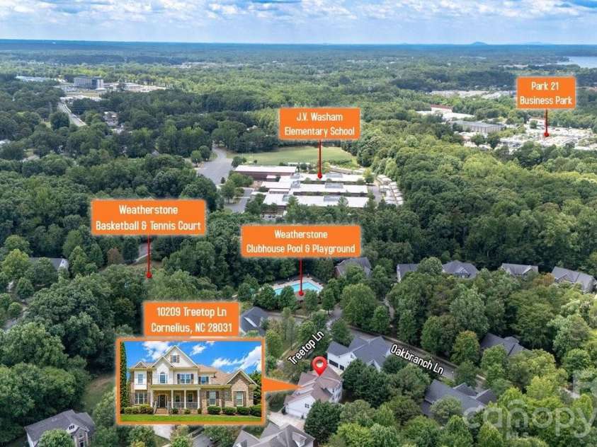 10209 Treetop Lane, Cornelius, NC 28031.  MLS# CAR4387634, YatesRealty ID 35909. 