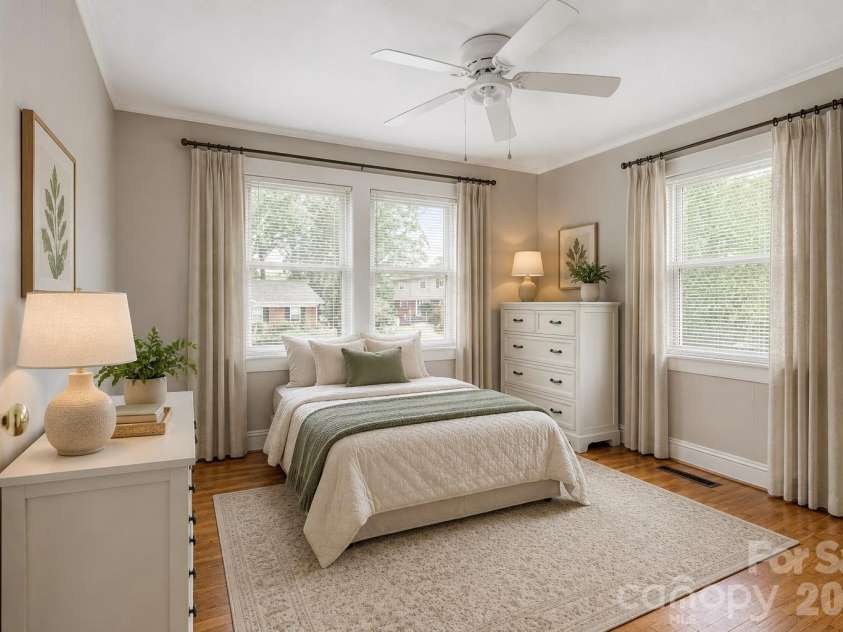 147 13th Avenue, Hickory, NC 28601.  MLS# CAR4402398, YatesRealty ID 35923. Virtually Staged Front Bedroom/Window View