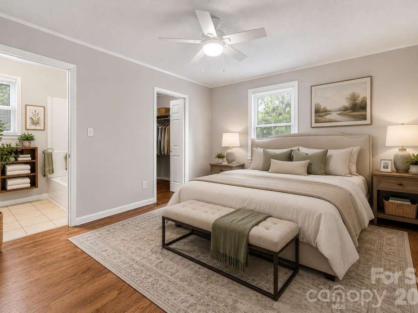 147 13th Avenue, Hickory, NC 28601.  MLS# CAR4402398, YatesRealty ID 35923. Virtually Staged Primary Bedroom
