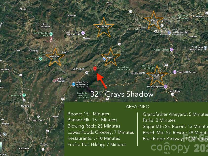 321 Grays Shadow Lane, Banner Elk, NC 28604.  MLS# CAR4402280, YatesRealty ID 35963. 