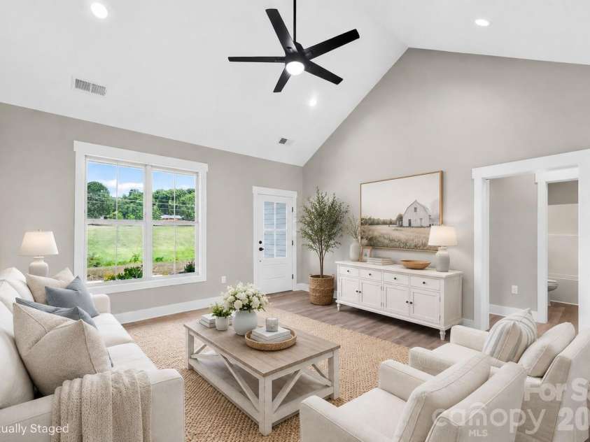 1024 Speight Road, Albemarle, NC 28001.  MLS# CAR4402924, YatesRealty ID 35969. Virtually Staged - Living Room