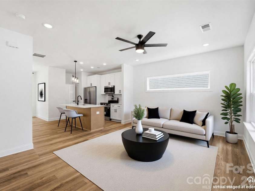 116 7th Avenue, Hickory, NC 28602.  MLS# CAR4400544, YatesRealty ID 35983. Virtually Staged Living Room