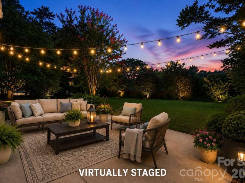 7424 Hannah Alexander Lane, Charlotte, NC 28227.  MLS# CAR4402040, YatesRealty ID 35986. VIRTUALLY STAGED Back Patio