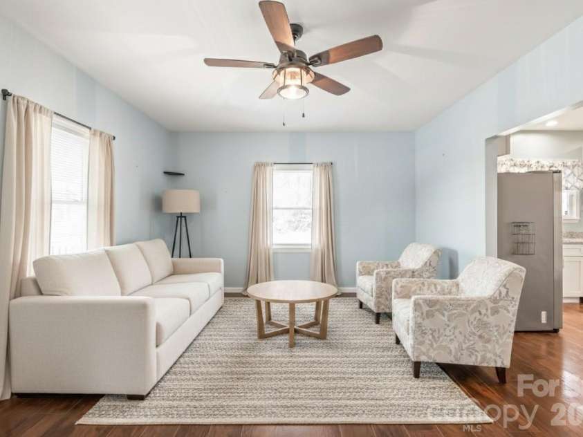 1206 Wiscassett Street, Albemarle, NC 28001.  MLS# CAR4338762, YatesRealty ID 3600. Large Living Room - Virtually Staged