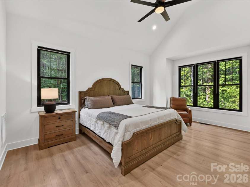 1215 Pine Forest Drive, Lancaster, SC 29720.  MLS# CAR4398929, YatesRealty ID 36013. Primary Bedroom with vaulted ceiling on main