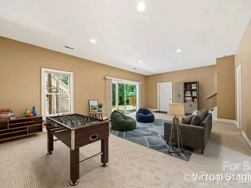 200 Teaberry Lane, Hendersonville, NC 28739.  MLS# CAR4399670, YatesRealty ID 36016. Virtually Staged Family/Game Room