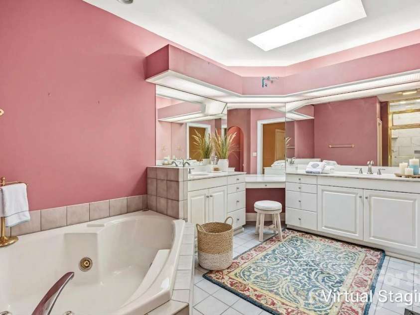 200 Teaberry Lane, Hendersonville, NC 28739.  MLS# CAR4399670, YatesRealty ID 36016. Virtually Staged Primary Bath