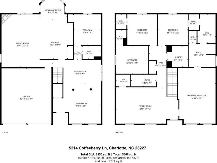5214 Coffeeberry Lane, Charlotte, NC 28227.  MLS# CAR4398838, YatesRealty ID 36029. 