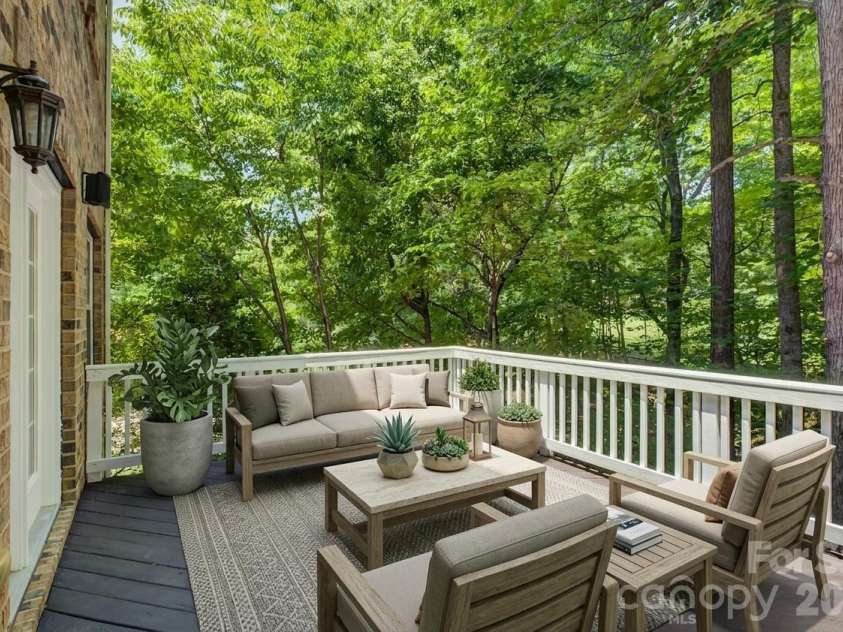 14125 Montecastillo Place, Charlotte, NC 28278.  MLS# CAR4394148, YatesRealty ID 36035. Virtually staged back deck