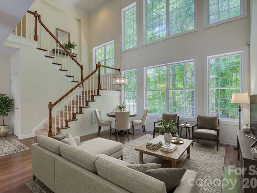 14125 Montecastillo Place, Charlotte, NC 28278.  MLS# CAR4394148, YatesRealty ID 36035. Virtually staged living room