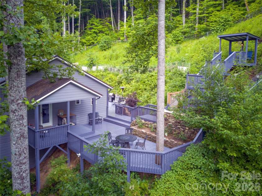 7 Higel Lane, Maggie Valley, NC 28751.  MLS# CAR4400794, YatesRealty ID 36040. Interesting viewing from the 'crows nest'