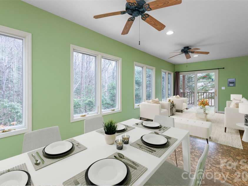 31 Timber Park Drive, Black Mountain, NC 28711.  MLS# CAR4336754, YatesRealty ID 3605. Breakfast Room, virtually staged