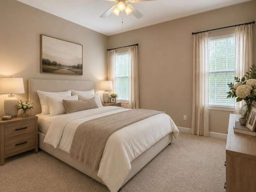 3170 Yates Mill Drive, Concord, NC 28027.  MLS# CAR4353892, YatesRealty ID 3606. Virtually staged Master Bedroom