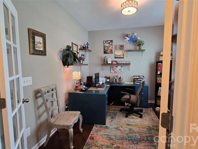 1005 Wainscott Drive, Waxhaw, NC 28173.  MLS# CAR4400196, YatesRealty ID 36092. Office with French Doors just inside the front entryway.
