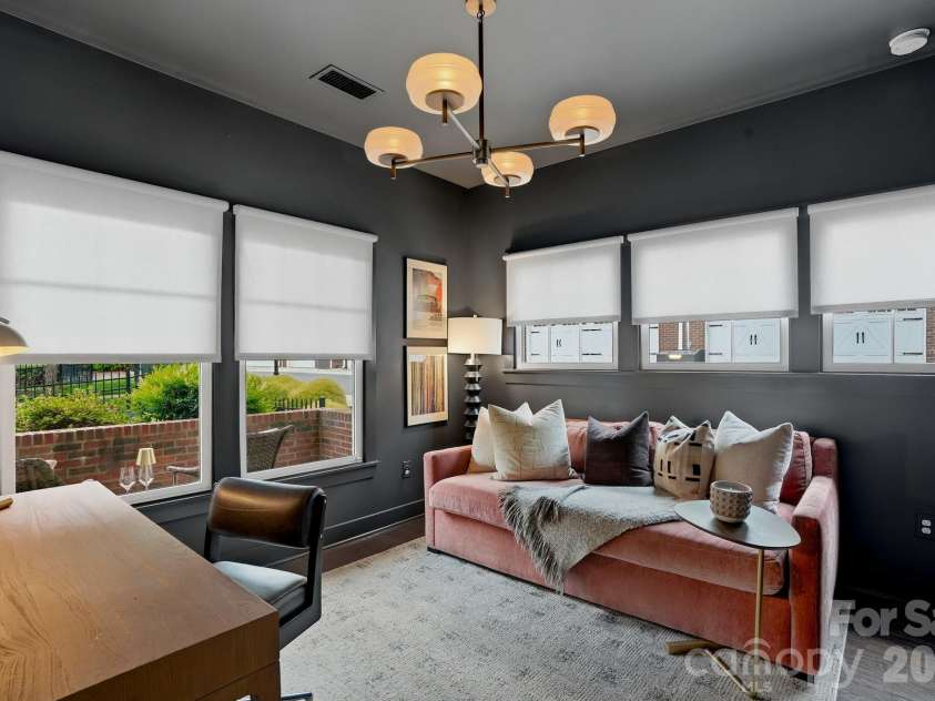 1024 Wesley Park Lane, Charlotte, NC 28208.  MLS# CAR4392665, YatesRealty ID 36096. Moody designer office or bedroom on the first floor
