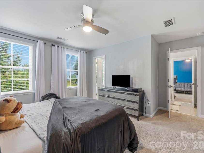 14336 Baytown Court, Huntersville, NC 28078.  MLS# CAR4399744, YatesRealty ID 36107. Secondary bedroom offers comfortable accommodations for family or guests.