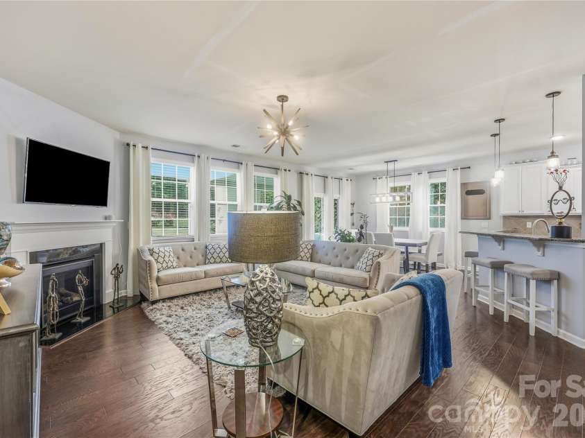 14336 Baytown Court, Huntersville, NC 28078.  MLS# CAR4399744, YatesRealty ID 36107. Spacious great room filled with natural light flows effortlessly into the kitchen.