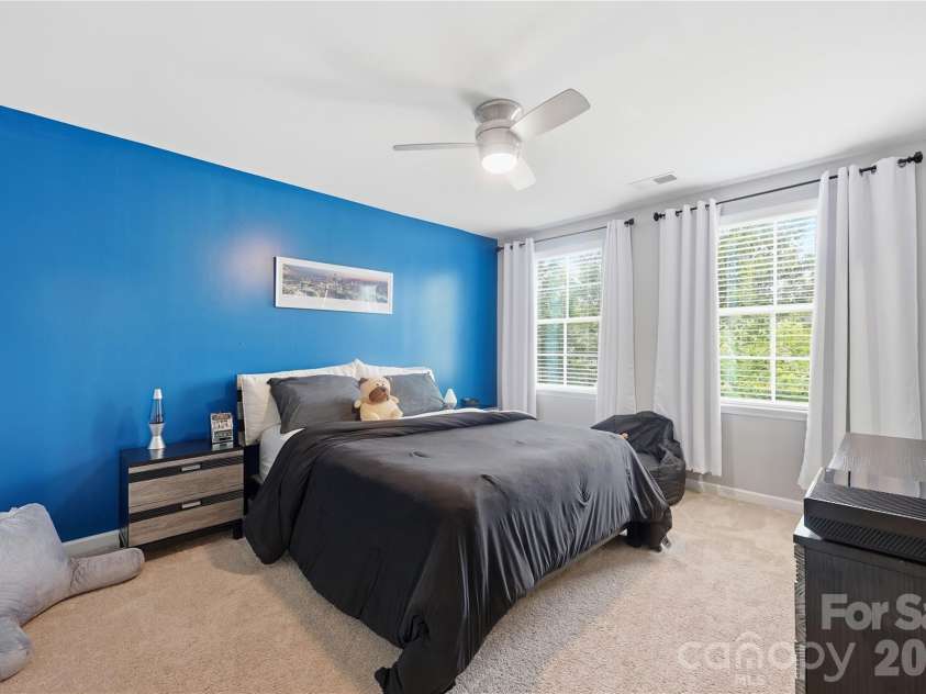 14336 Baytown Court, Huntersville, NC 28078.  MLS# CAR4399744, YatesRealty ID 36107. Spacious secondary bedroom with abundant natural light and generous closet space.