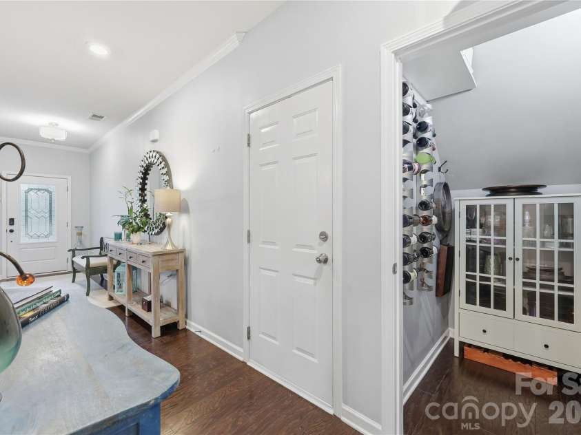 14336 Baytown Court, Huntersville, NC 28078.  MLS# CAR4399744, YatesRealty ID 36107. Walk-in closet off foyer with upgraded shelving and integrated lighting.