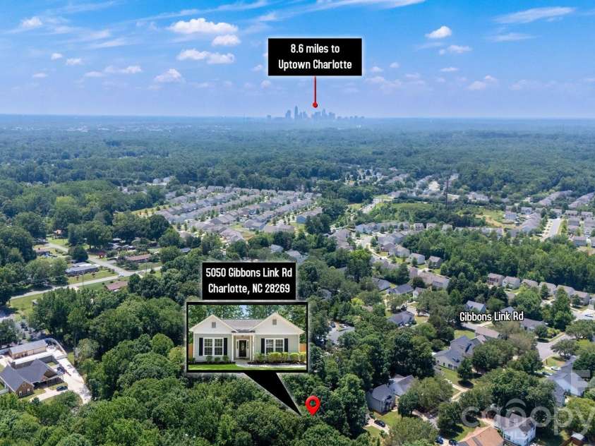 5050 Gibbons Link Road, Charlotte, NC 28269.  MLS# CAR4395941, YatesRealty ID 36113. Close Enough And Far Enough Both At The Same Time