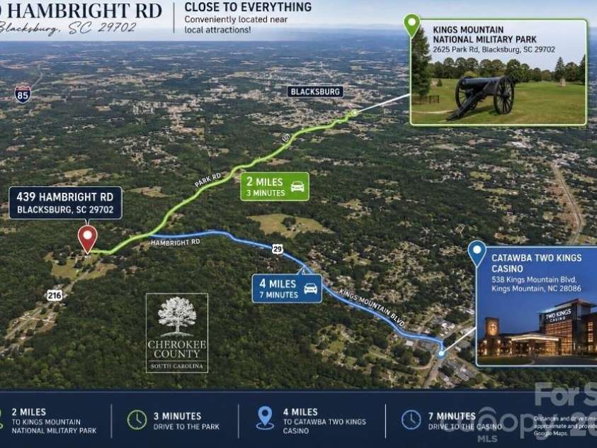 439 Hambright Road, Blacksburg, SC 29702.  MLS# CAR4400562, YatesRealty ID 36127. 