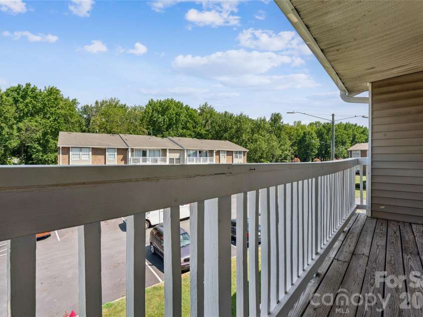 1620 Arlyn Circle, Charlotte, NC 28213.  MLS# CAR4400699, YatesRealty ID 36164. Balcony area looking from property.