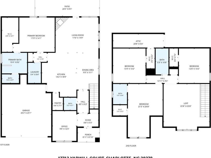 17713 Yarwill Court, Charlotte, NC 28278.  MLS# CAR4400457, YatesRealty ID 36179. 