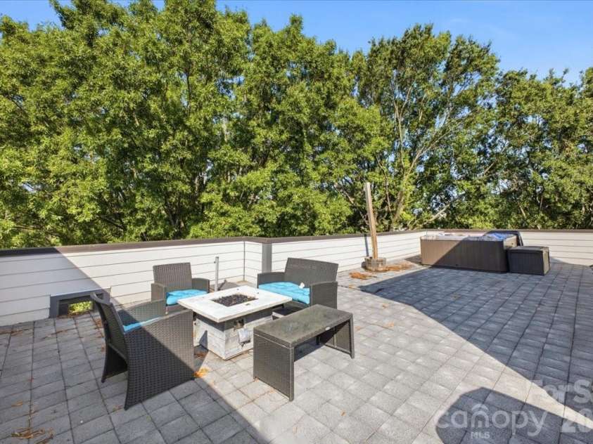 1315 Davidson Street, Charlotte, NC 28206.  MLS# CAR4400478, YatesRealty ID 36180. Roof top terrace
