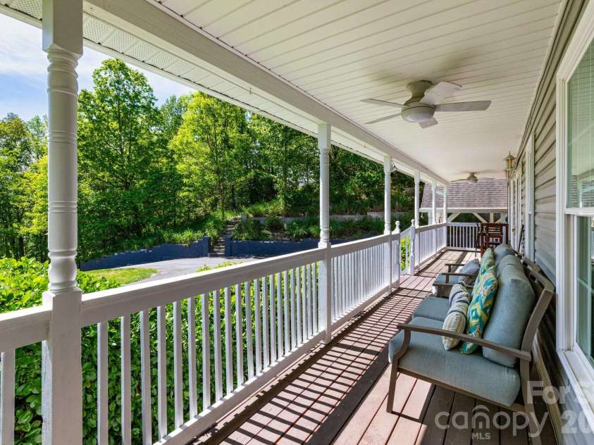 215 Butternut Lane, Leicester, NC 28748.  MLS# CAR4382382, YatesRealty ID 36205. Covered Front Porch
