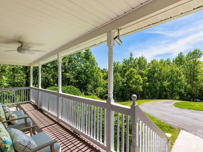 215 Butternut Lane, Leicester, NC 28748.  MLS# CAR4382382, YatesRealty ID 36205. Covered Front Porch