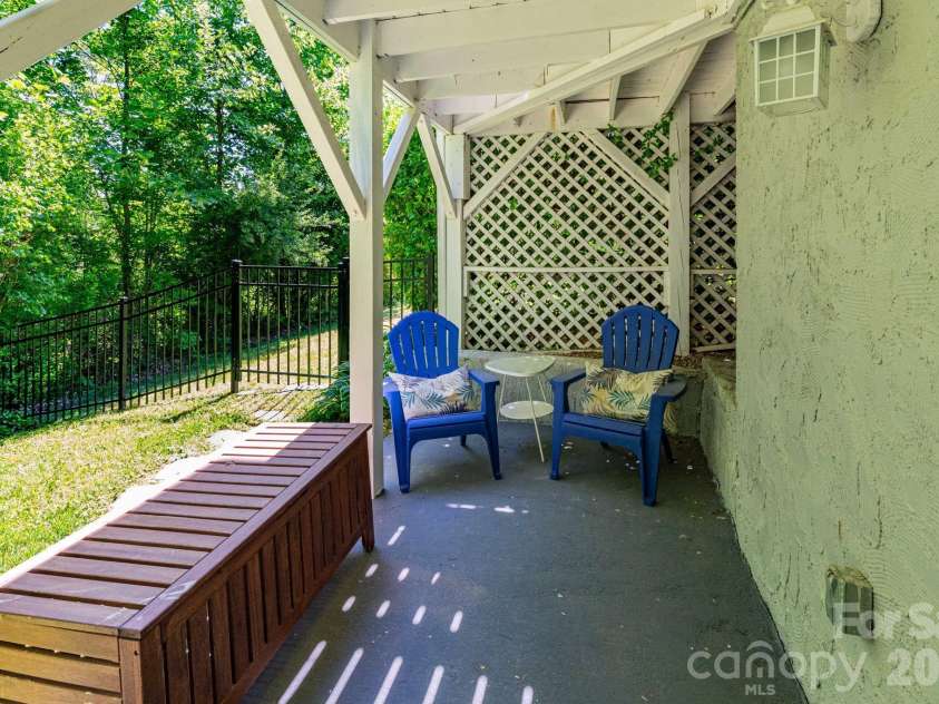 215 Butternut Lane, Leicester, NC 28748.  MLS# CAR4382382, YatesRealty ID 36205. Lower Level Patio