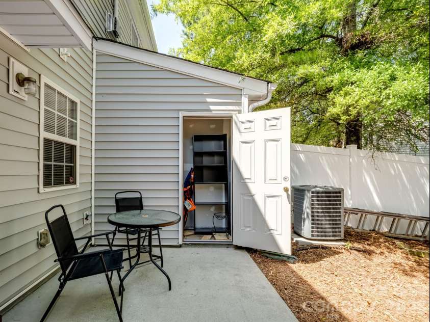 3414 Broadwick Street, Charlotte, NC 28213.  MLS# CAR4346812, YatesRealty ID 3621. Back Patio with Storage