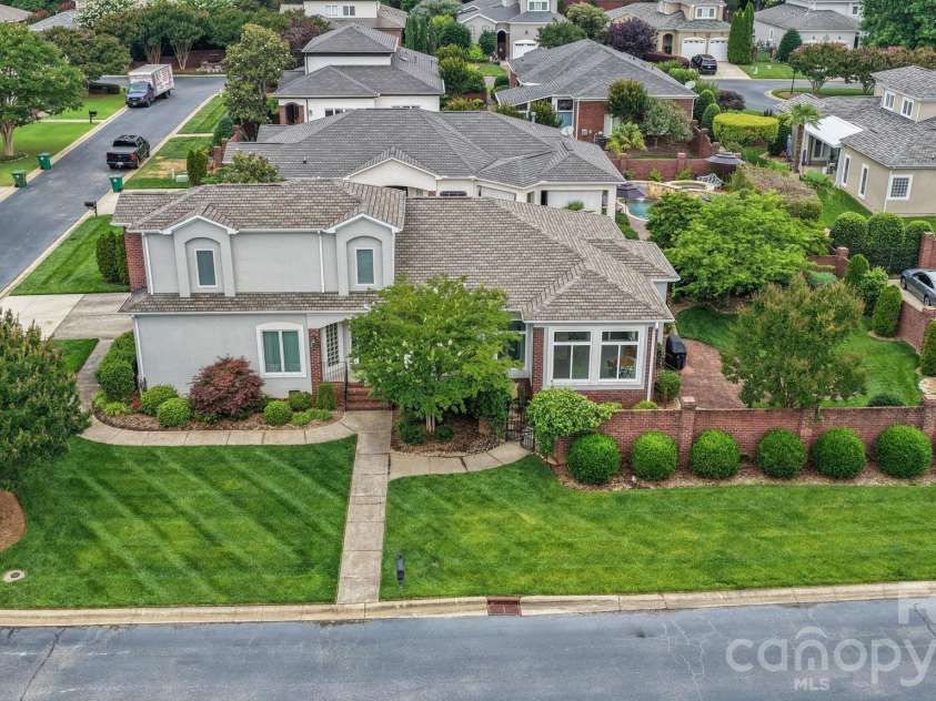 17712 Preston Lake Drive, Cornelius, NC 28031.  MLS# CAR4390824, YatesRealty ID 36211. Drone View - House