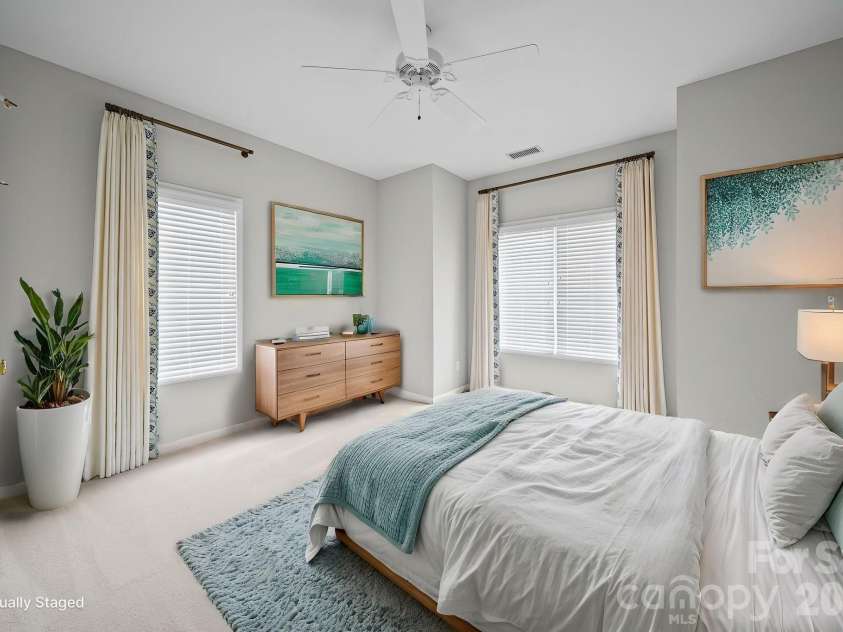 17712 Preston Lake Drive, Cornelius, NC 28031.  MLS# CAR4390824, YatesRealty ID 36211. Upstairs Bedroom #1 - Digitally Staged - Option 2