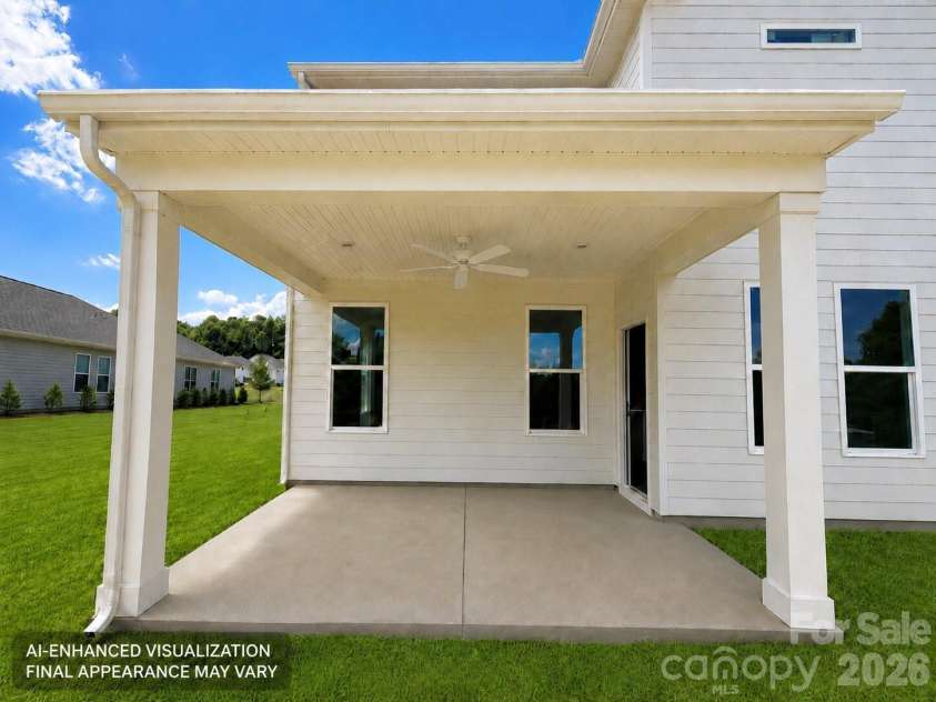 105 Plover Lane, Mooresville, NC 28115.  MLS# CAR4387709, YatesRealty ID 36243. Based on actual installed selections and current construction progress. Original photo shown adjacent. Final appearance may vary.