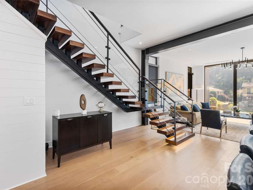 5447 Topping Place, Charlotte, NC 28209.  MLS# CAR4387538, YatesRealty ID 36246. Lighted stairs
