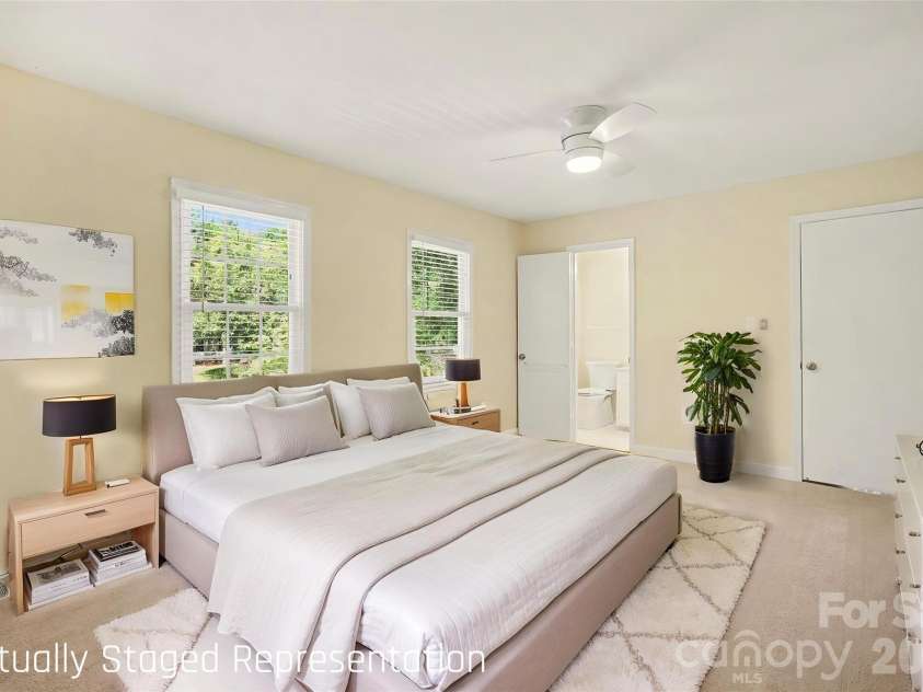 2248 Lawton Bluff Road, Charlotte, NC 28226.  MLS# CAR4418434, YatesRealty ID 36254. Primary Bedroom *Virtually staged*